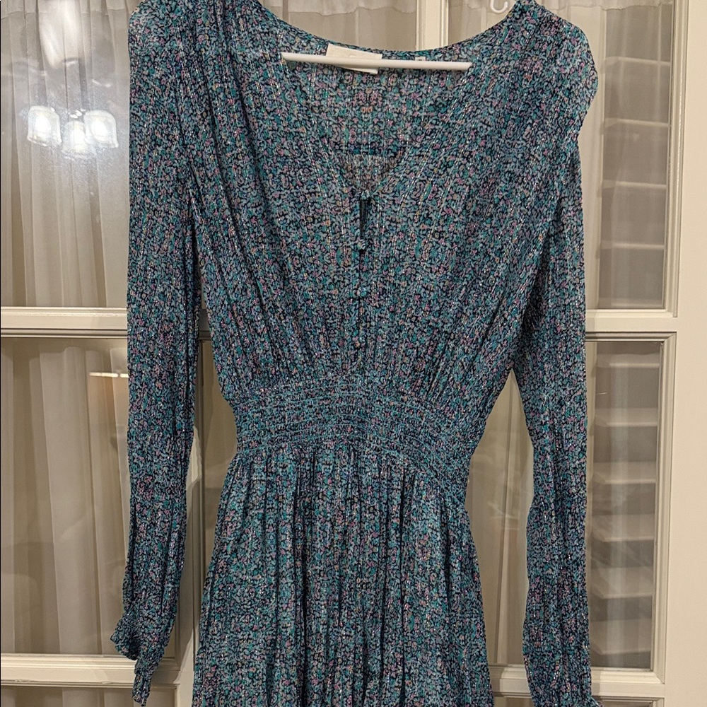 7 for All Mankind Blue Floral Dress. XS